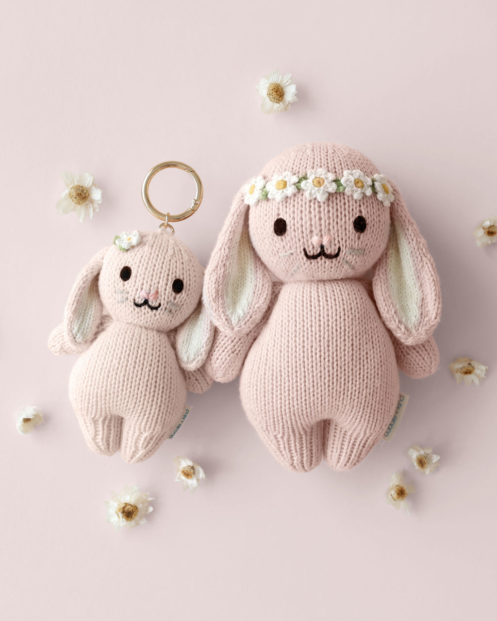 Baby bunny (rose) bag charm