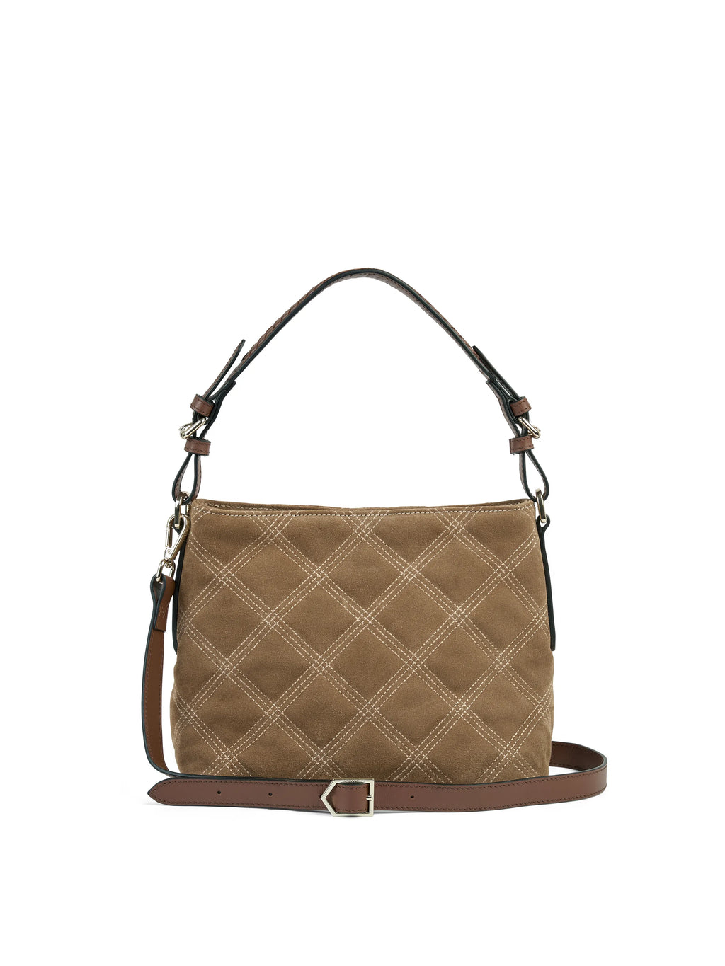 Mini Tetbury - Quilted Tan Suede