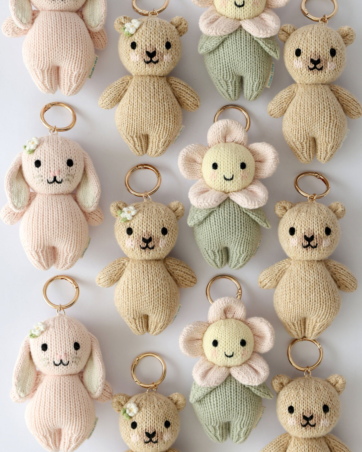 Baby bunny (rose) bag charm