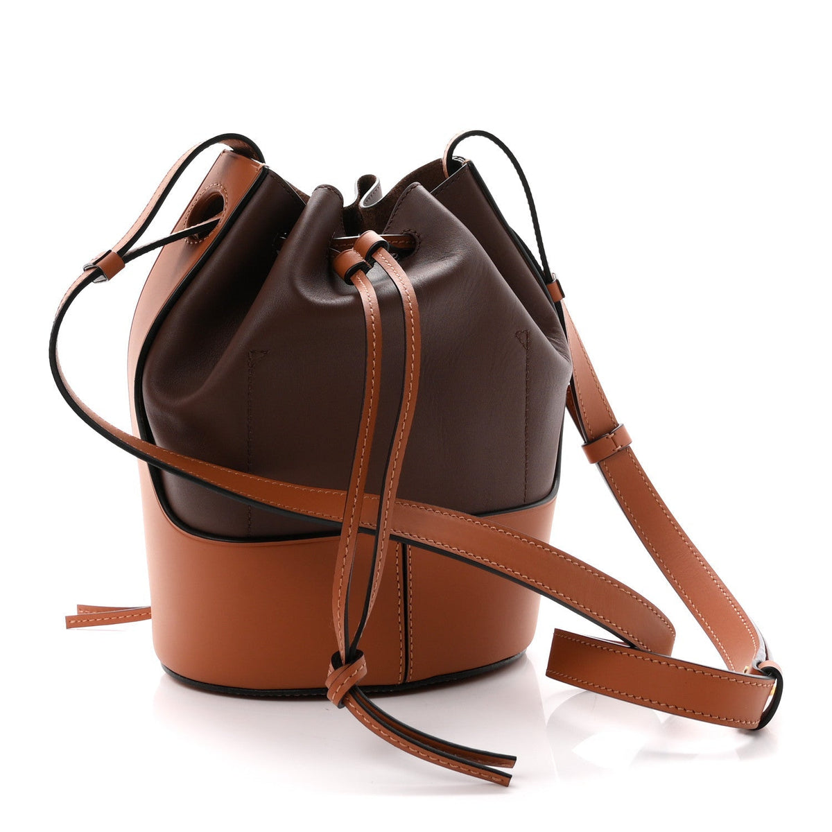 Calfskin Small Balloon Bucket Bag Hazelnut