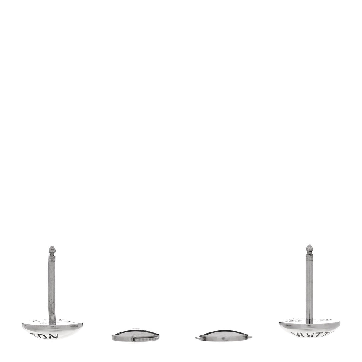 18K White Gold Clous Ear Studs Earrings