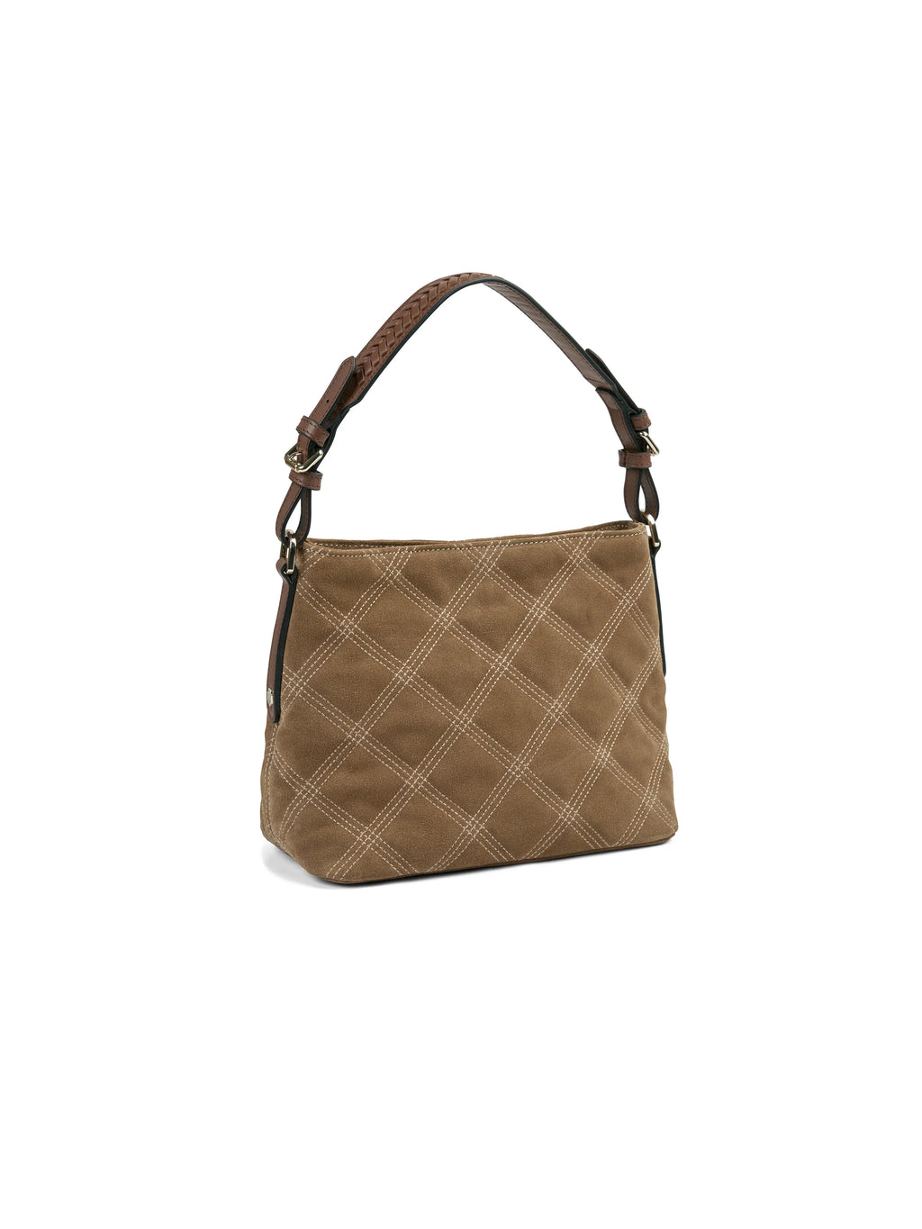 Mini Tetbury - Quilted Tan Suede