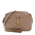 Calfskin Matelasse Monogram Lou Camera Bag Dark Beige