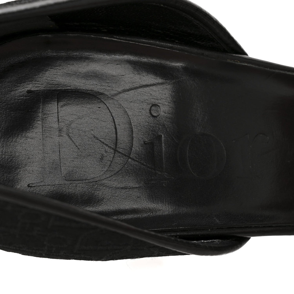 Canvas Monogram Sandals 37.5 Black