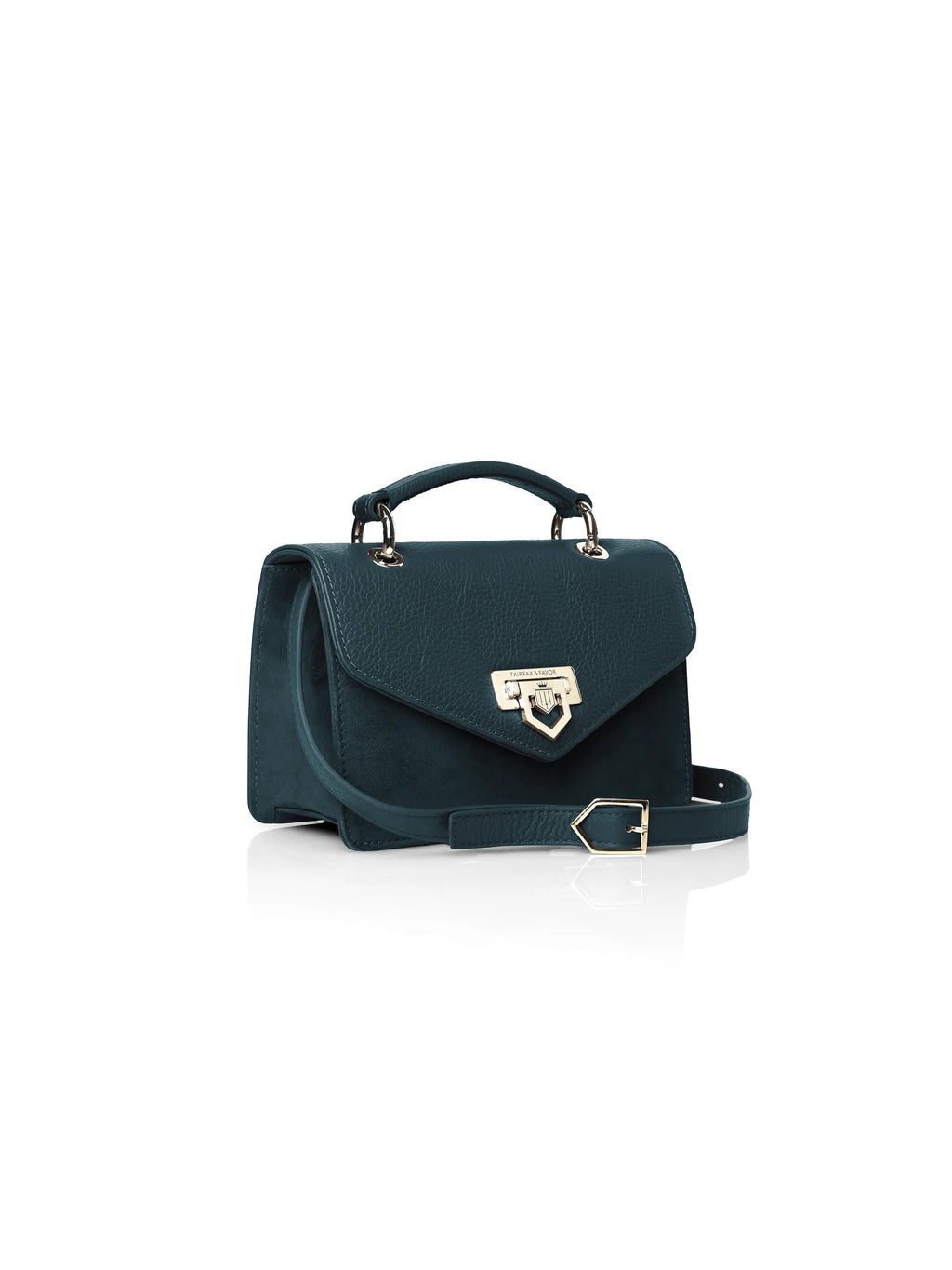 Loxley Mini Cross Body Bag - Teal Suede