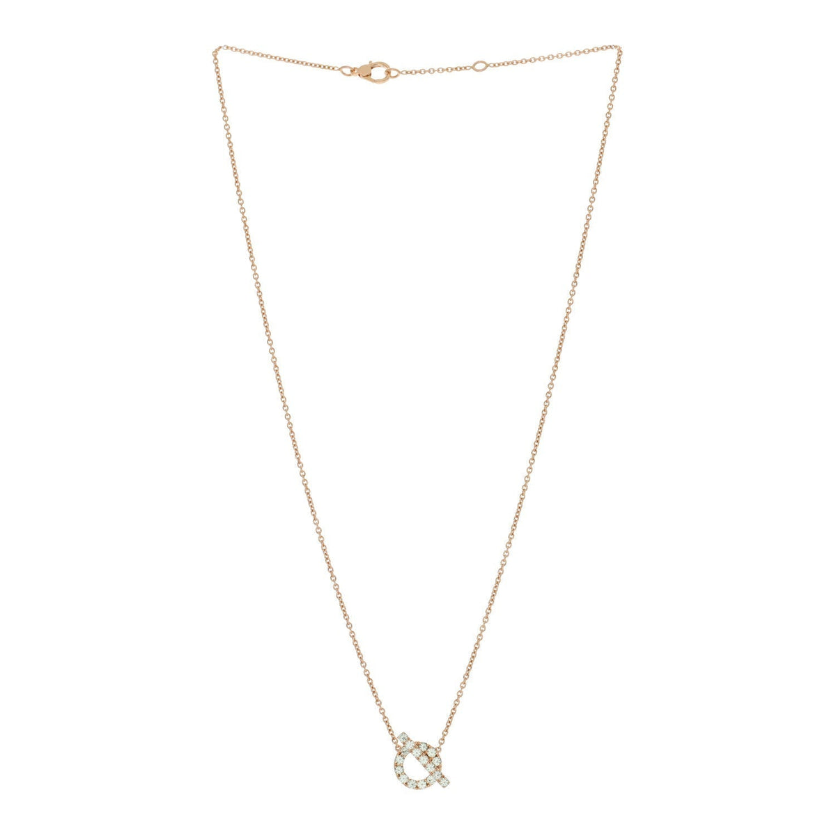 18K Rose Gold Green Sapphire Finesse Pendant Necklace