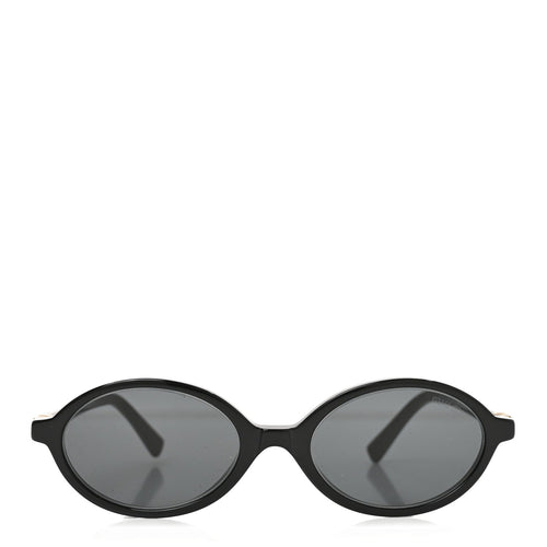 Acetate Oval Regard Sunglasses SMU04Z Black