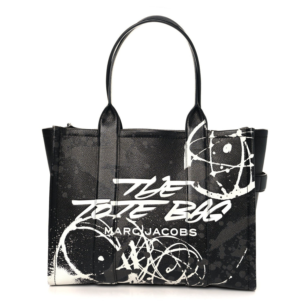 X FUTURA Grained Calfskin Large The Tote Bag Black