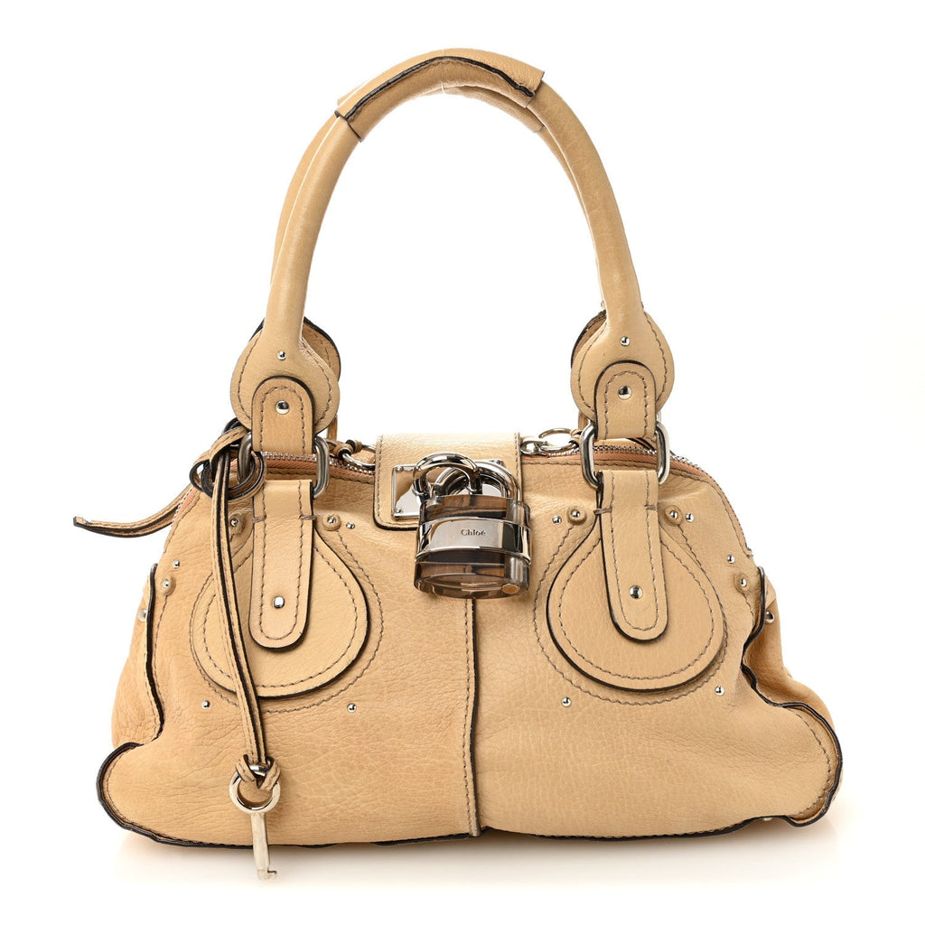 Calfskin Medium Paddington Satchel Taupe