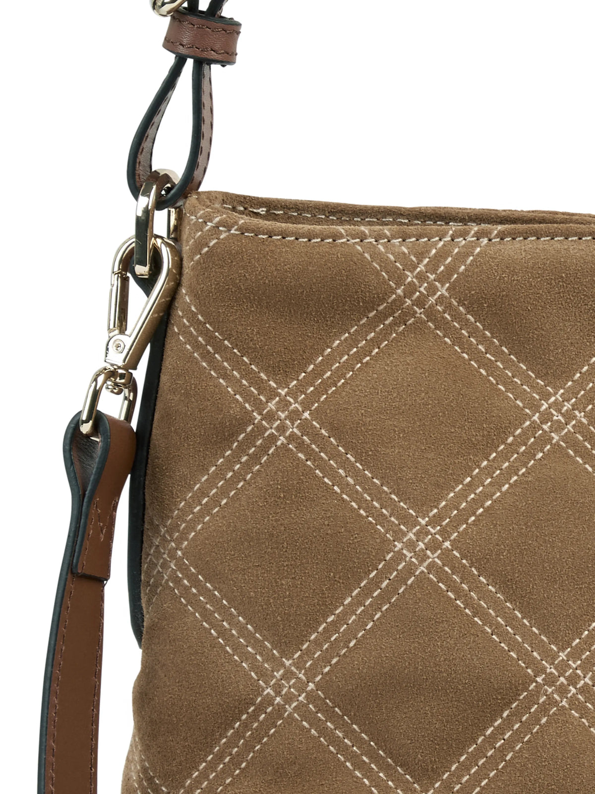 Mini Tetbury - Quilted Tan Suede