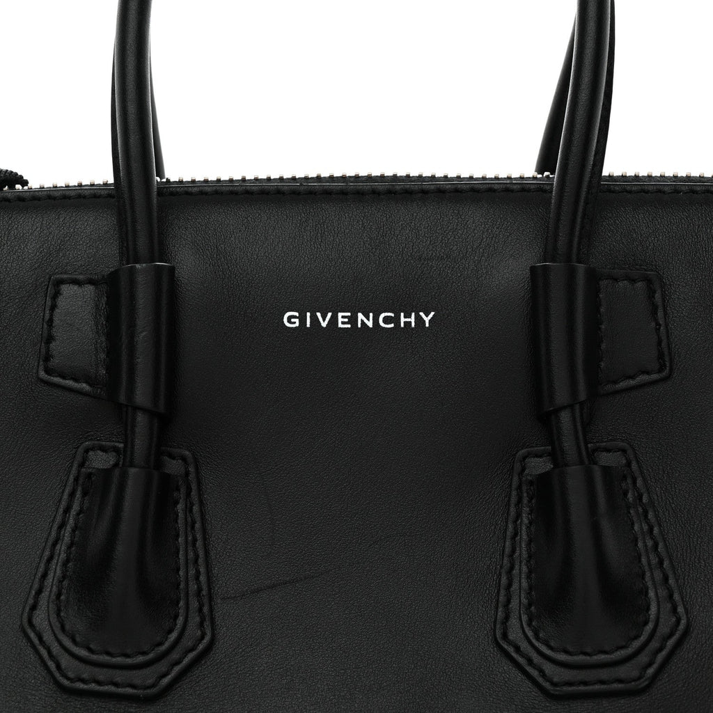 Box Calfskin Small Antigona Sport Top Handle Bag  Black