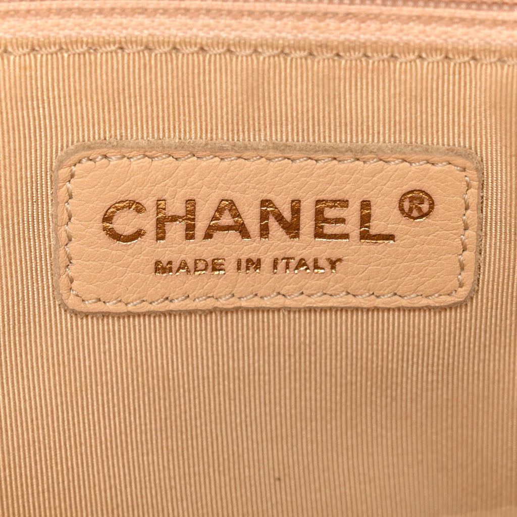 Caviar Quilted Grand Shopping Tote GST Beige