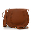 Calfskin Medium Marcie Round Crossbody Bag Tan