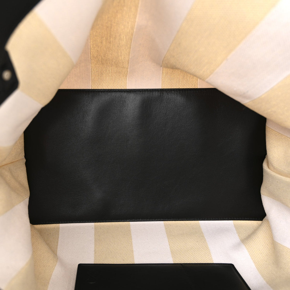 Canvas Striped Days Tote Resin White