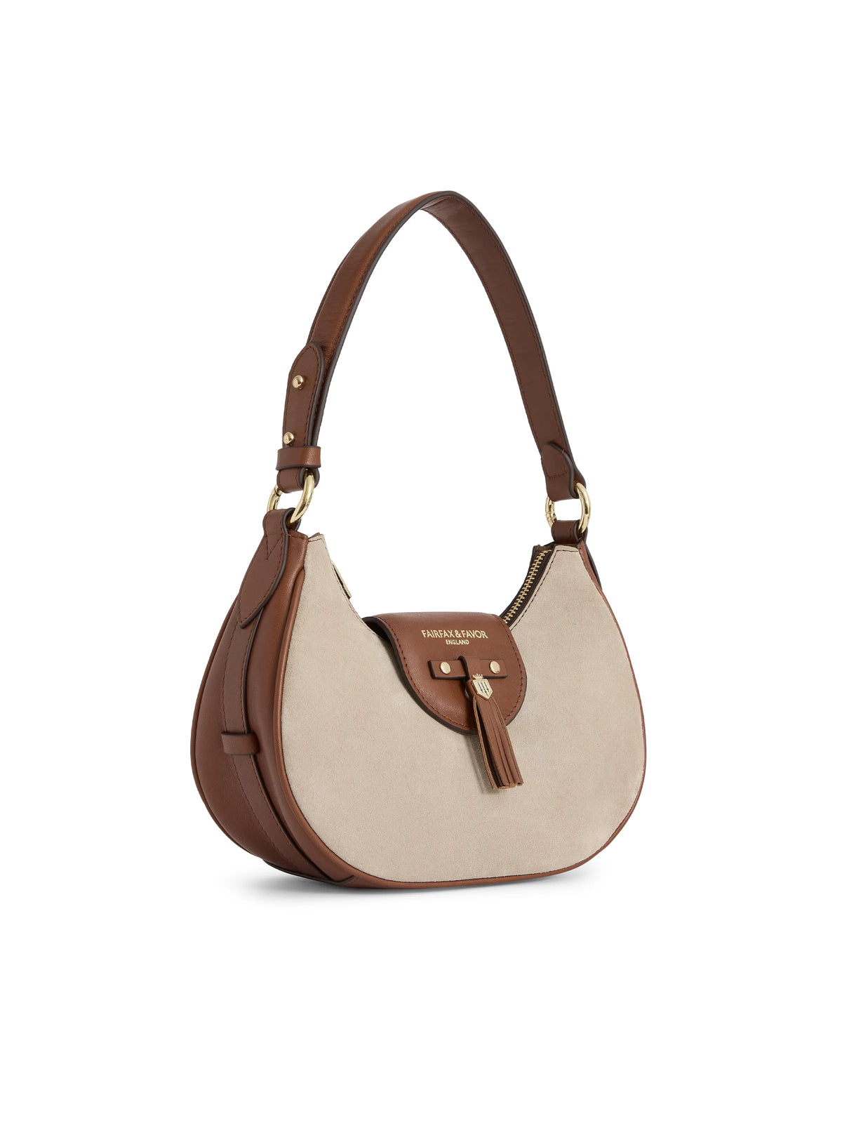 Windsor Shoulder Bag - Tan & Stone Leather