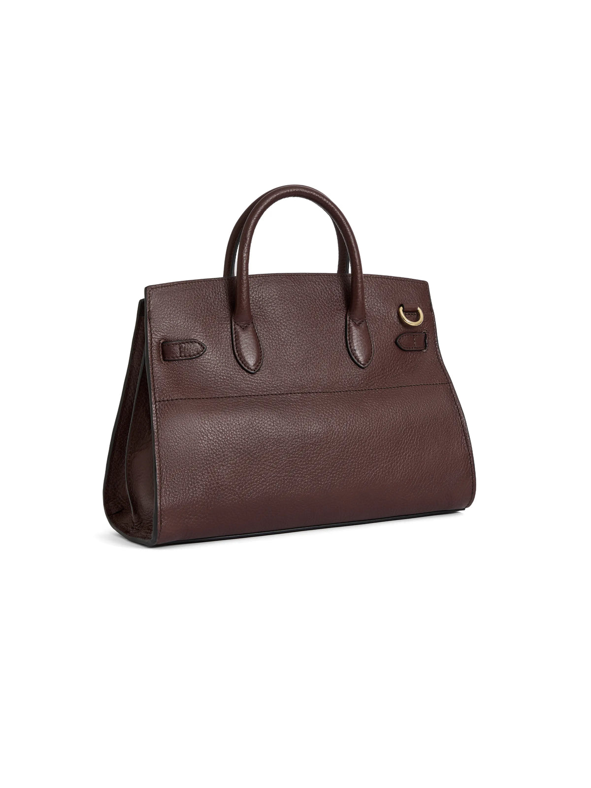Town & Country - Top Handle Bag - Burgundy Pebbled Leather
