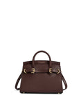 Town & Country - Micro Top Handle Bag - Burgundy Pebbled Leather