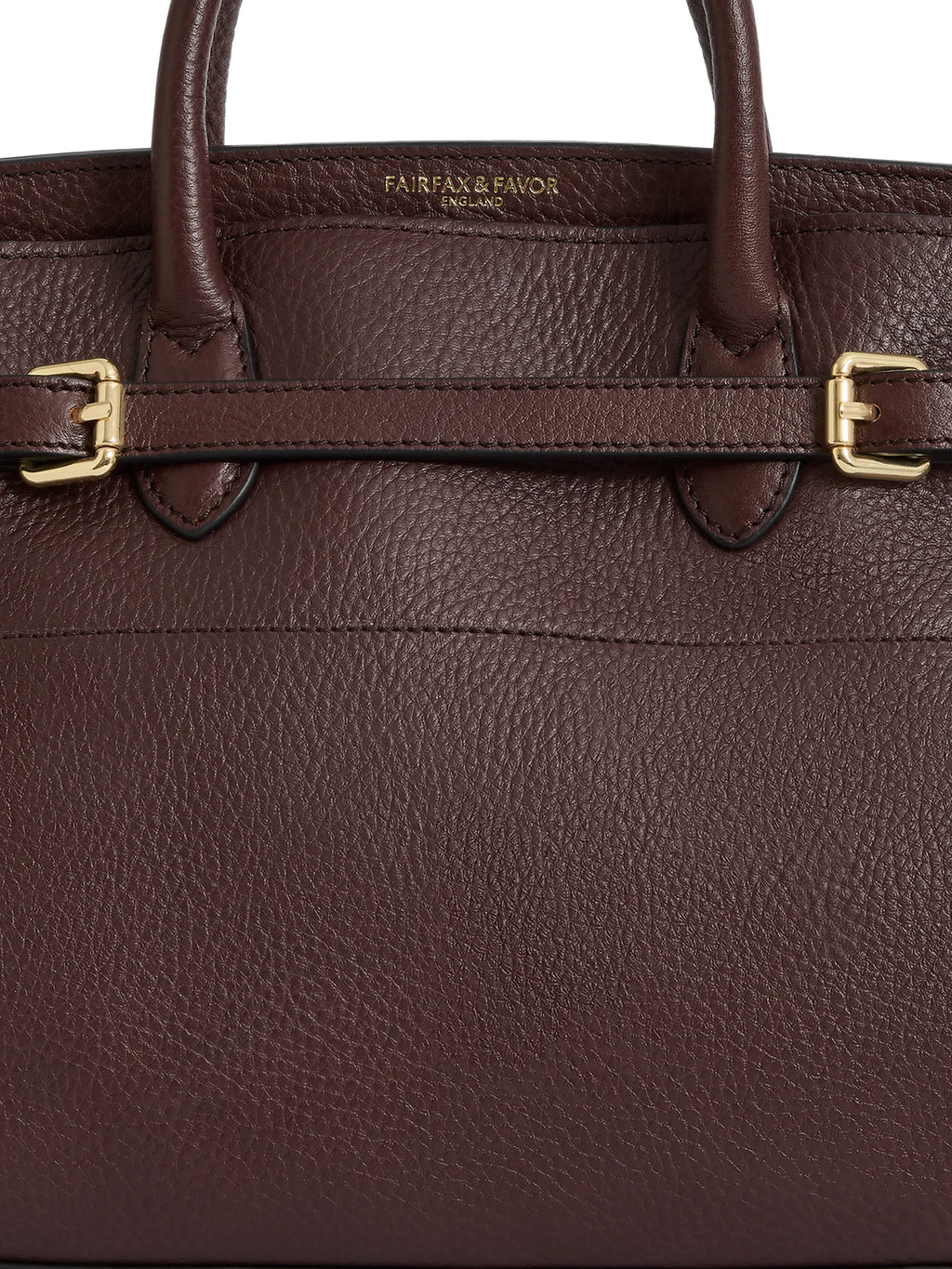 Town & Country - Top Handle Bag - Burgundy Pebbled Leather