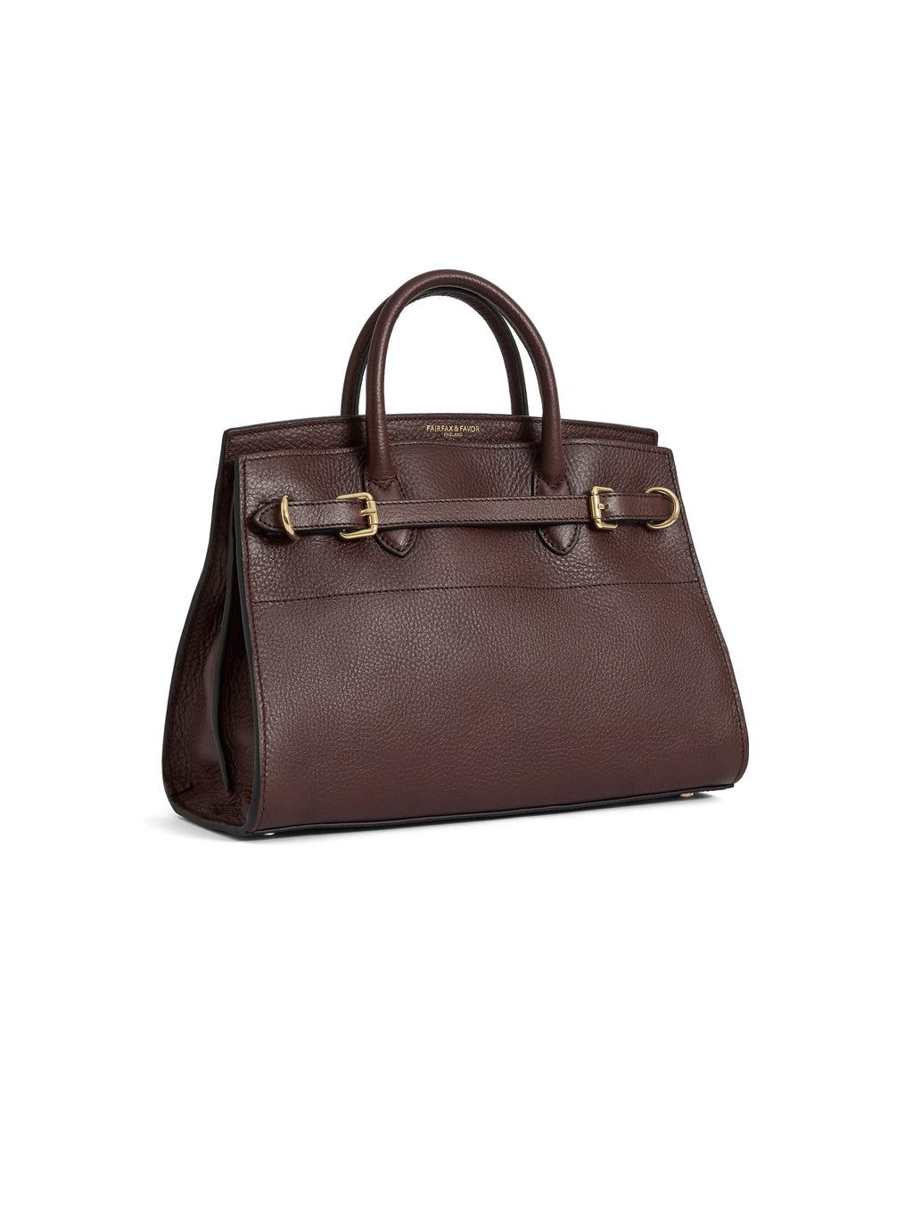 Town & Country - Top Handle Bag - Burgundy Pebbled Leather