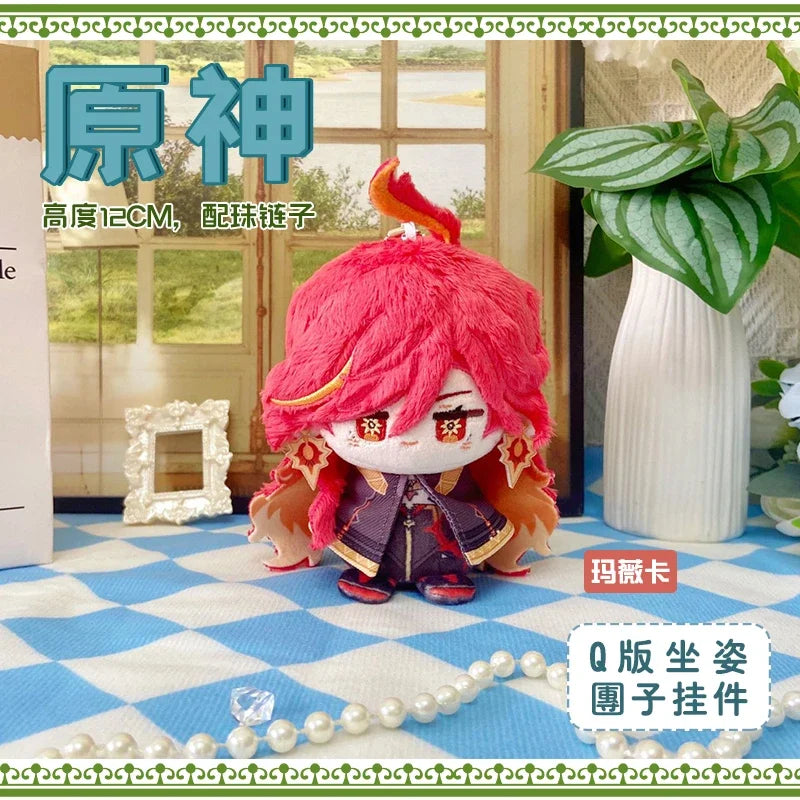 Genshin Impact Durin Varka Flins Plush Toy Stuffed Doll Mini Soft Pendant 12cm Game Cartoon Arlecchino Mualani Kinich Fans Gifts