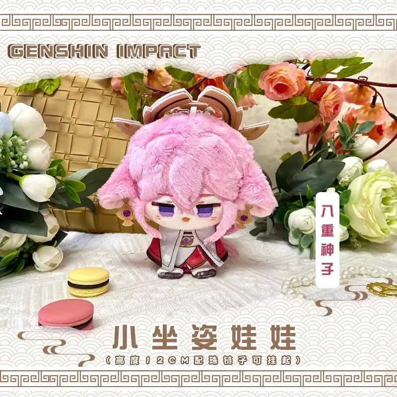Genshin Impact Durin Varka Flins Plush Toy Stuffed Doll Mini Soft Pendant 12cm Game Cartoon Arlecchino Mualani Kinich Fans Gifts