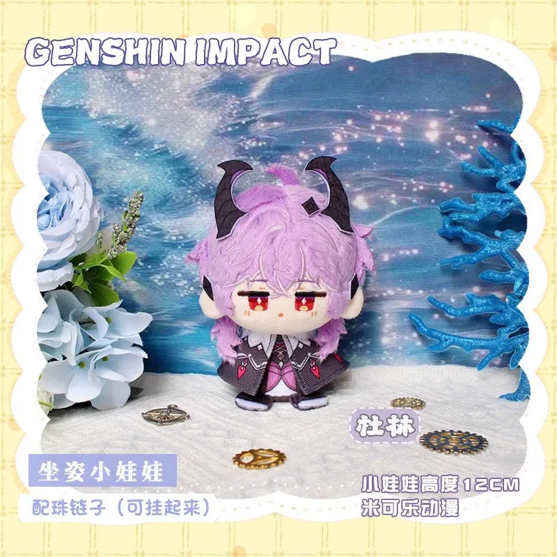 Genshin Impact Durin Varka Flins Plush Toy Stuffed Doll Mini Soft Pendant 12cm Game Cartoon Arlecchino Mualani Kinich Fans Gifts