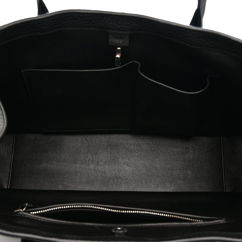 Grained Calfskin Alger Shoulder Bag Black