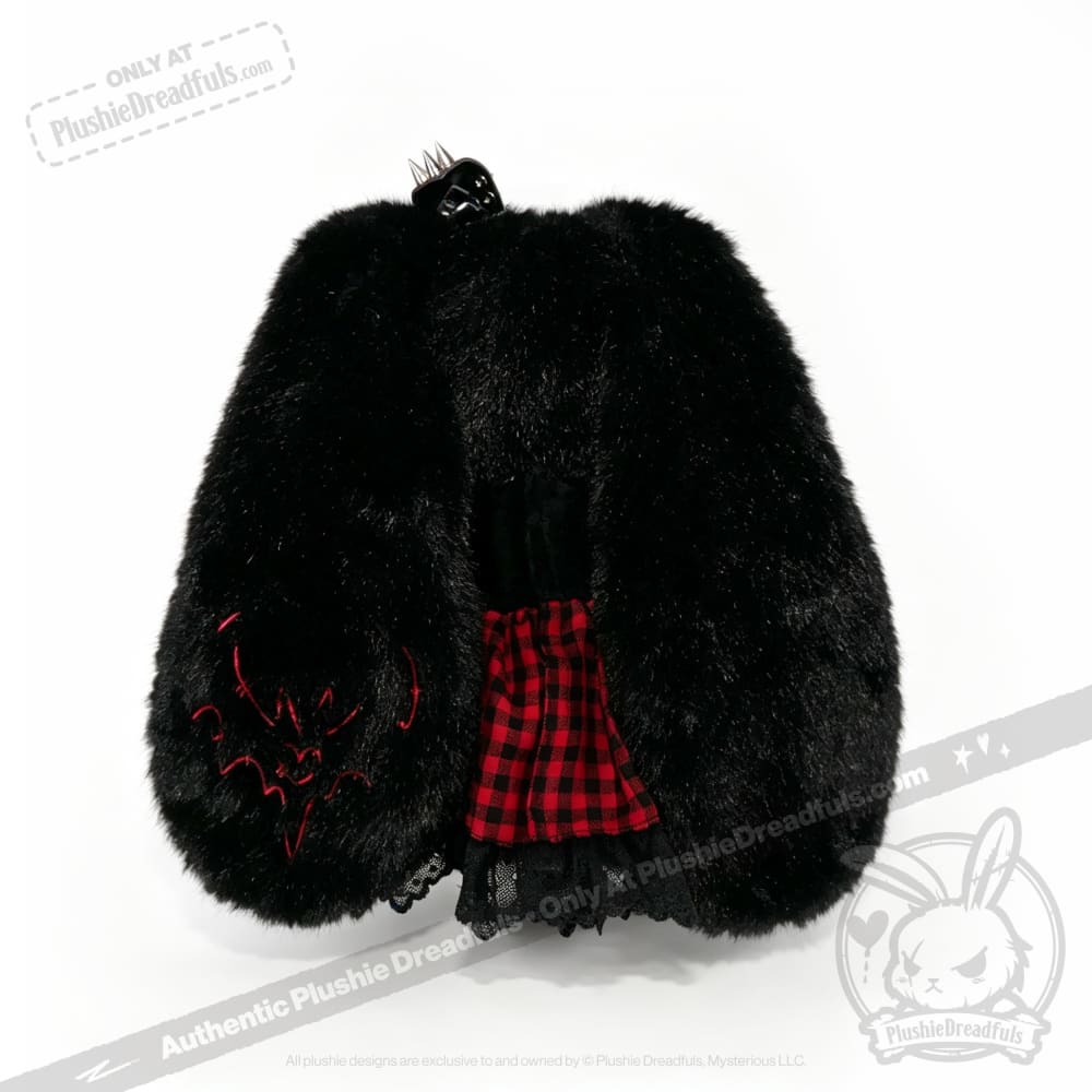 Autism Spectrum Rabbit Goth Edition - Plush Rabbit Stuffed Animal