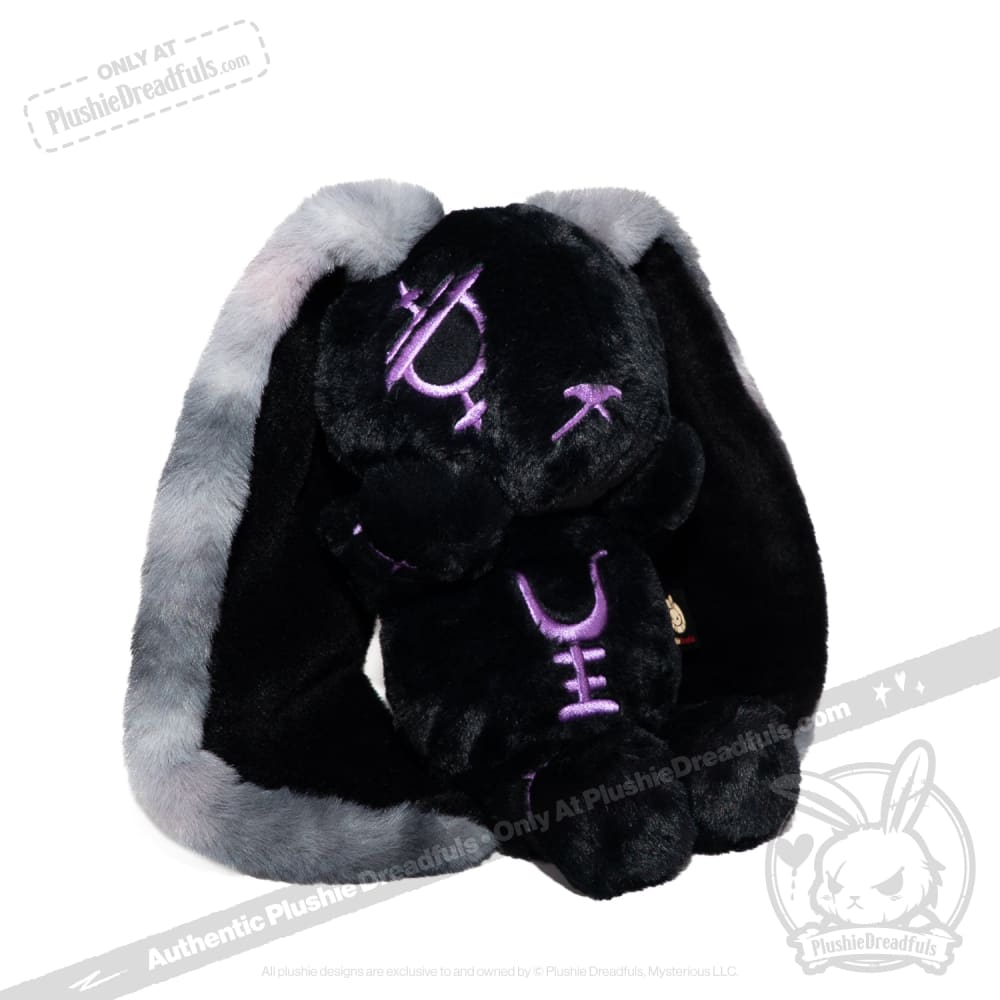 Black and Purple Anxiety Rabbit - Plush Stuffed Animal