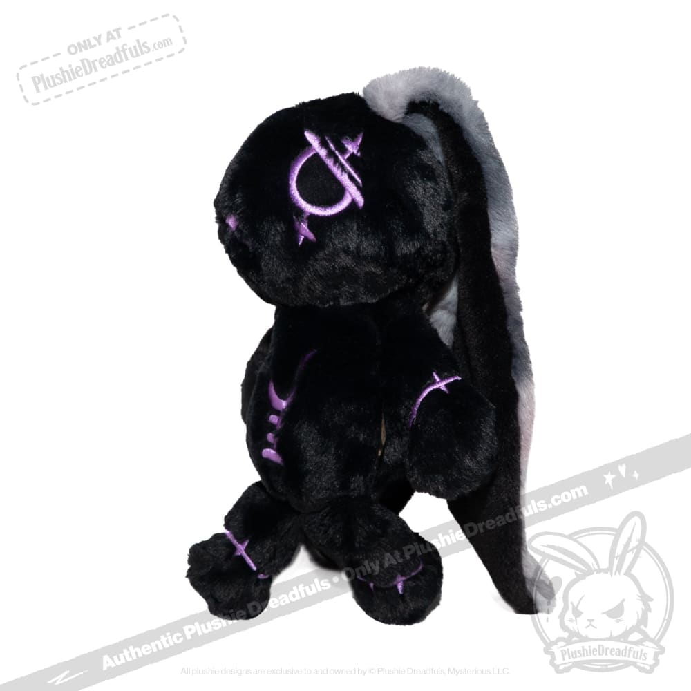 Black and Purple Anxiety Rabbit - Plush Stuffed Animal
