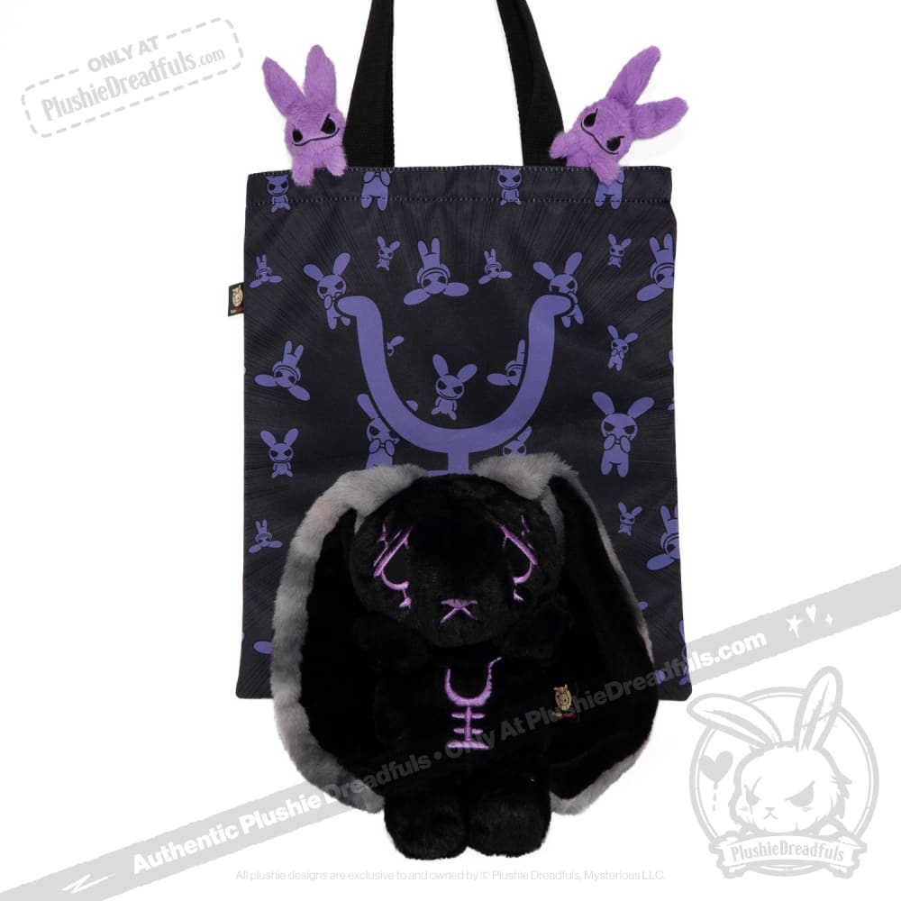 Black and Purple Anxiety Rabbit - Plush Stuffed Animal