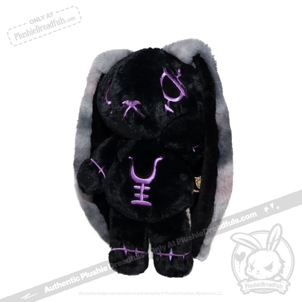 Black and Purple Anxiety Rabbit - Plush Stuffed Animal
