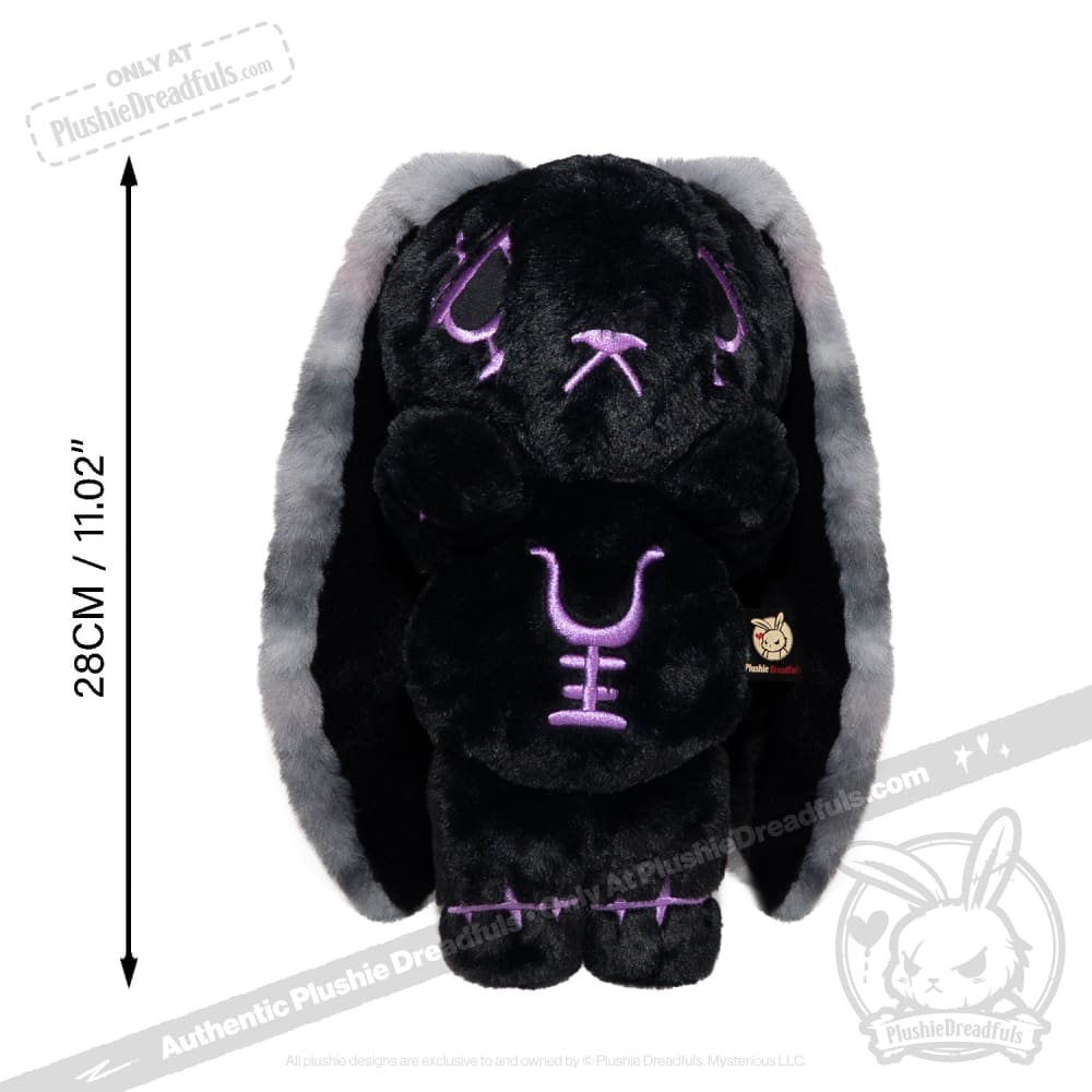 Black and Purple Anxiety Rabbit - Plush Stuffed Animal