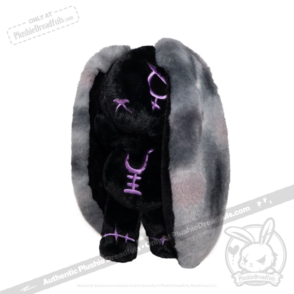 Black and Purple Anxiety Rabbit - Plush Stuffed Animal