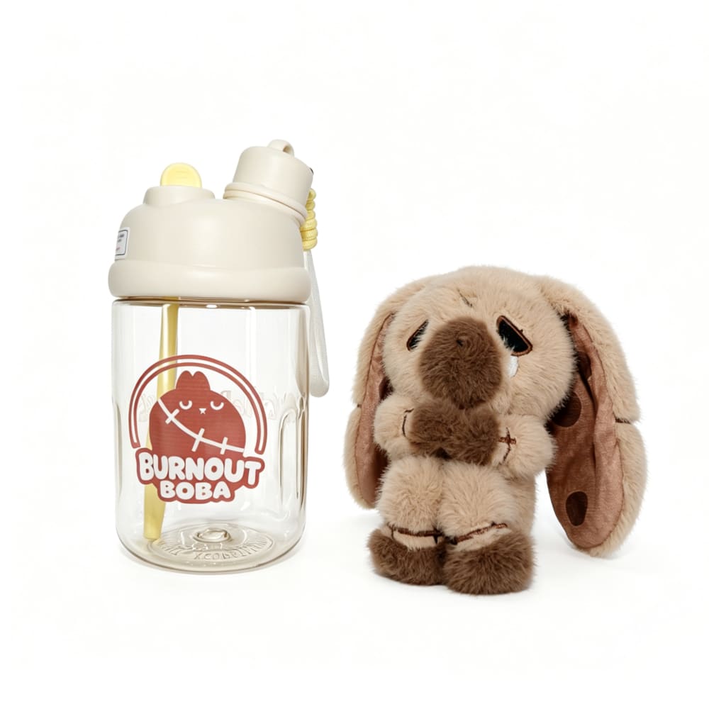 Burnout Brown Sugar Boba Bunny in Cup - Plush and Cup Collector Set
