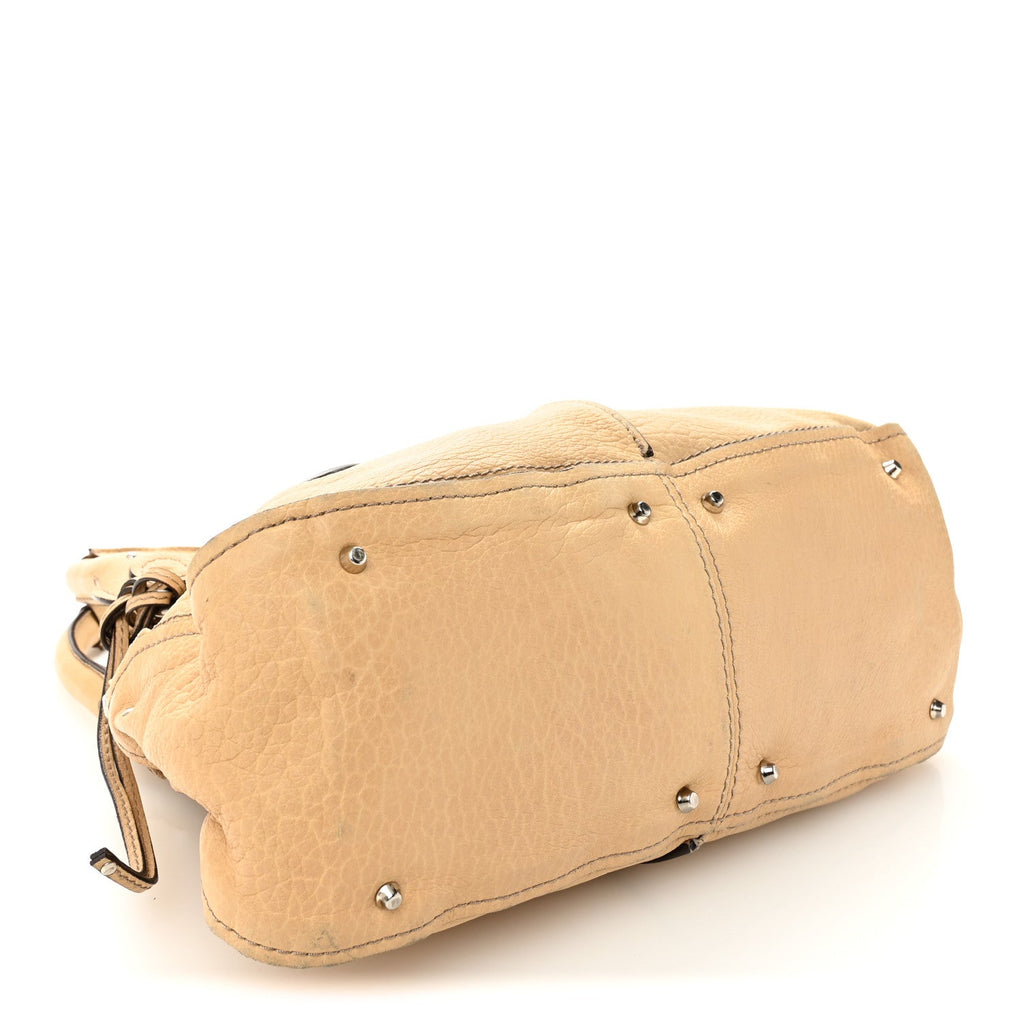 Calfskin Medium Paddington Satchel Taupe