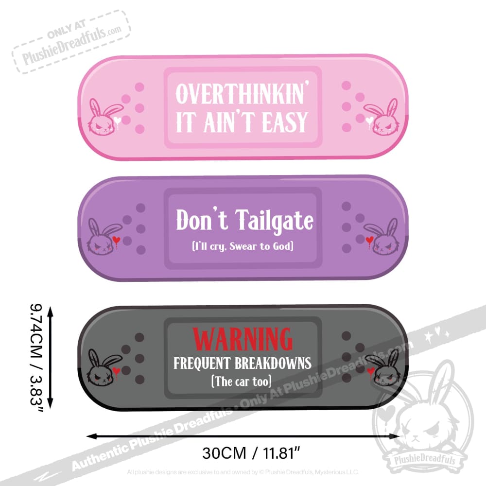 Car Decal Emotional Support Bandages