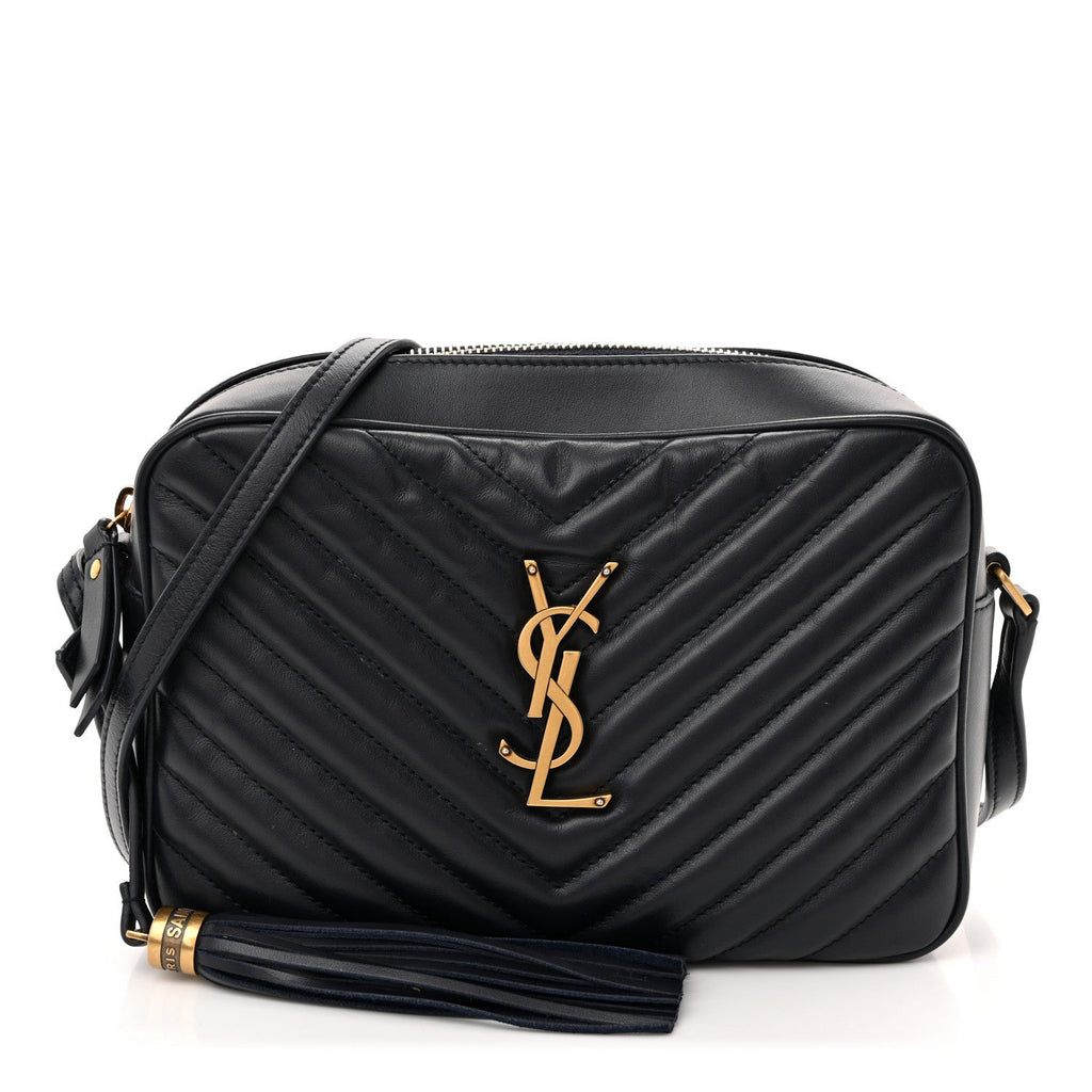 Calfskin Matelasse Monogram Lou Camera Bag Deep Marine