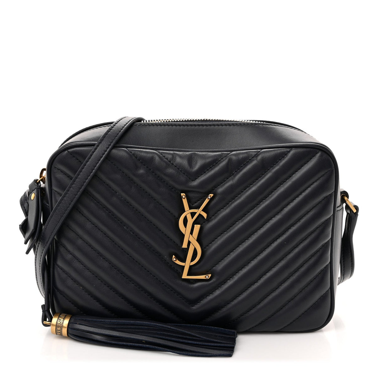 Calfskin Matelasse Monogram Lou Camera Bag Deep Marine