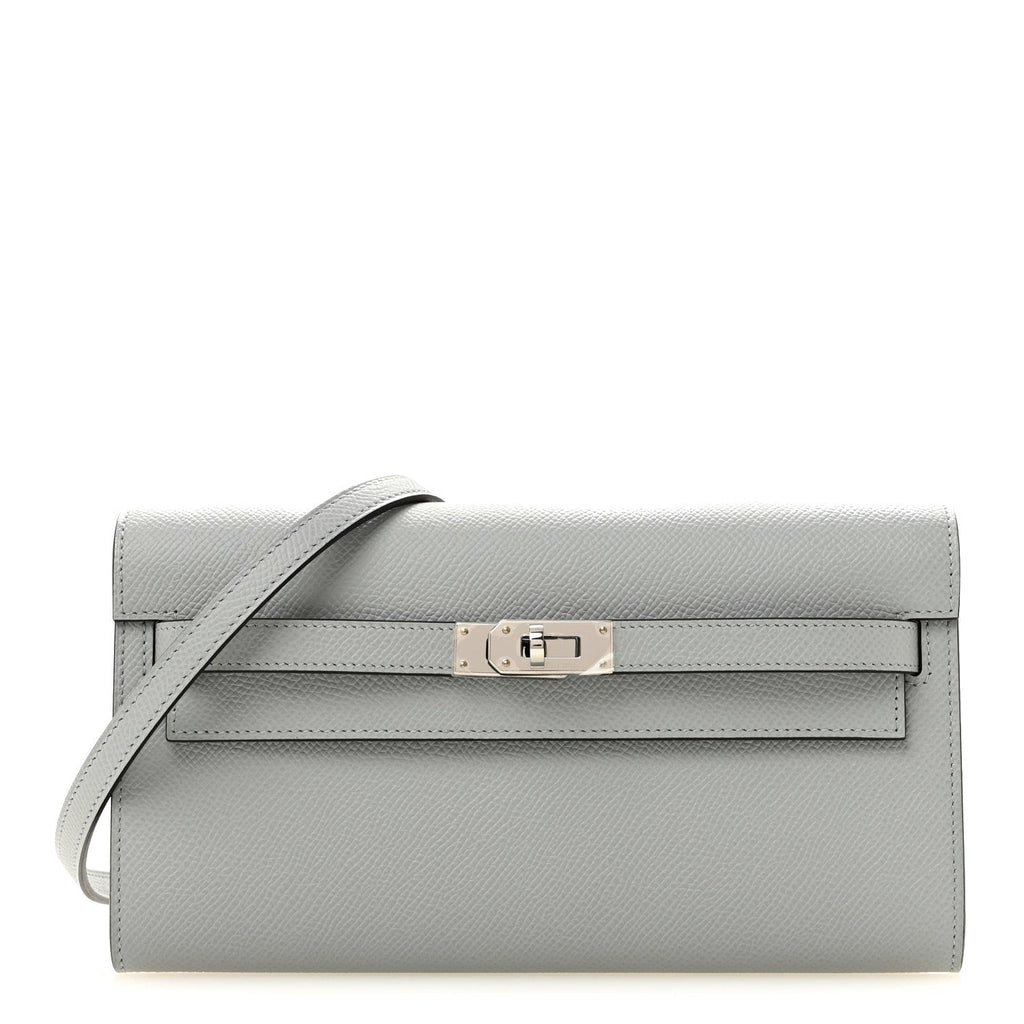 Epsom Kelly Wallet To Go Gris Pantin