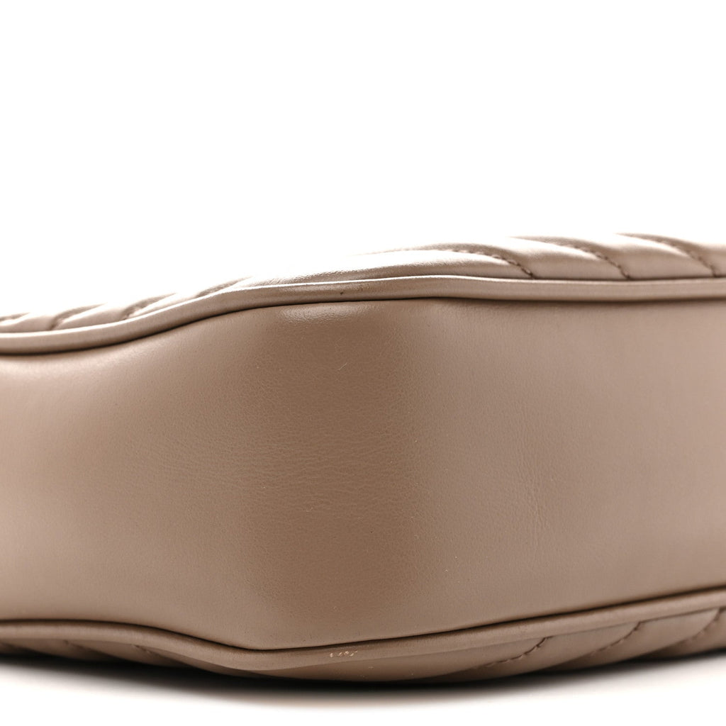 Calfskin Matelasse Monogram Lou Camera Bag Dark Beige