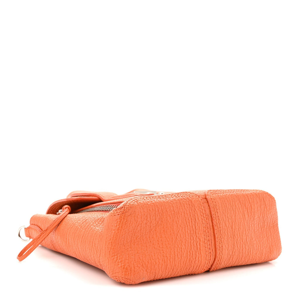 Textured Calfskin Mini Pashli Satchel Orange