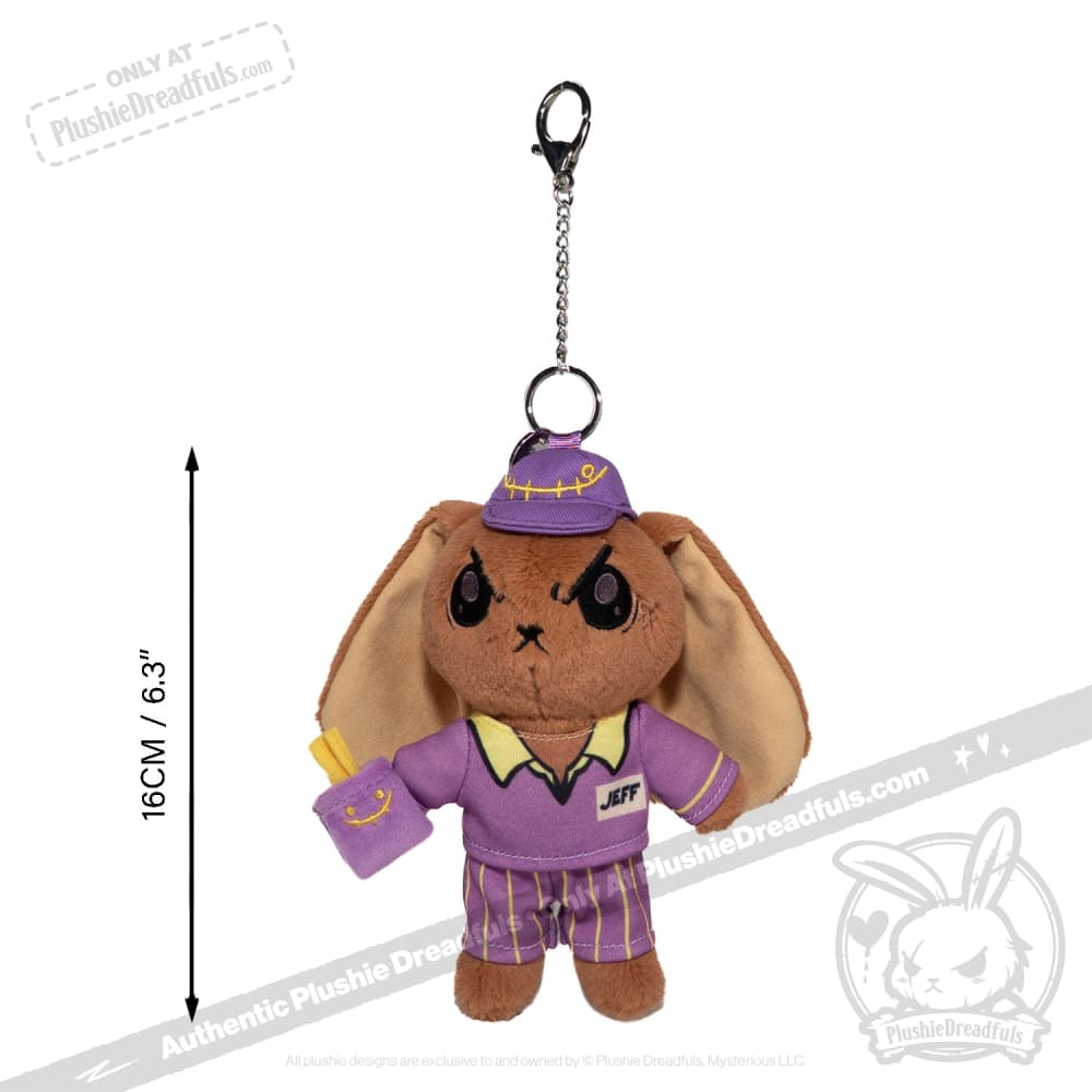 Fast Food Worker Plush Keychain Accessory