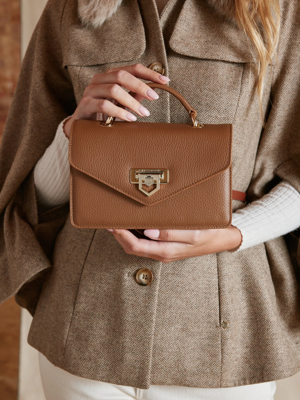 Loxley Mini Cross Body Bag - Pebbled Tan Leather